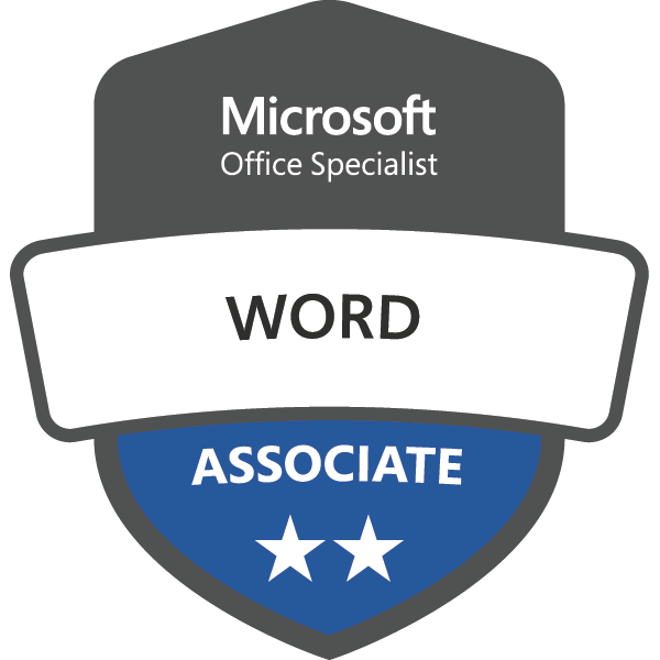 Microsoft Office Specialist Word Associate badge